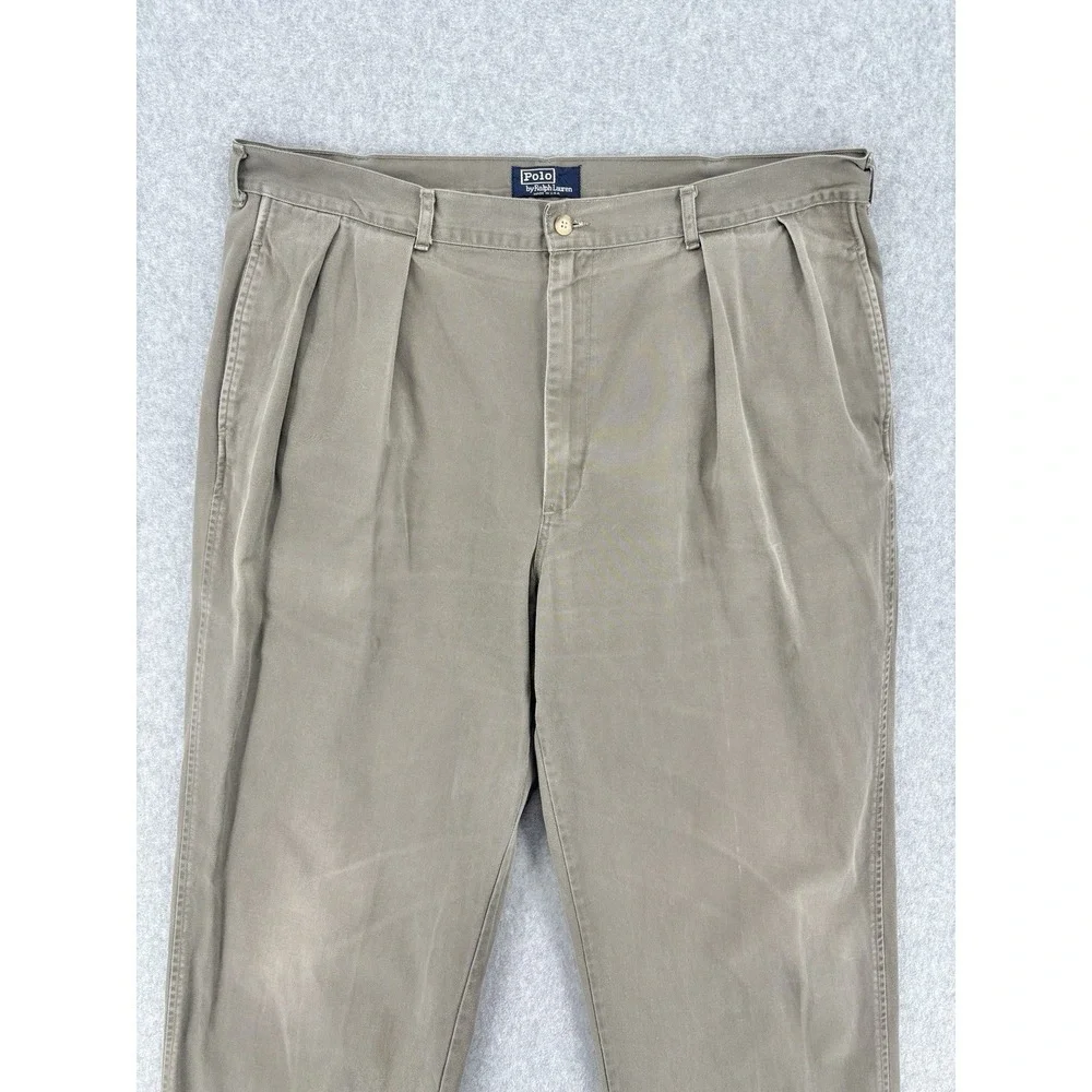 Vintage Polo Ralph Lauren USA Polo Chino Pleated Khaki Pants Men's 38x32